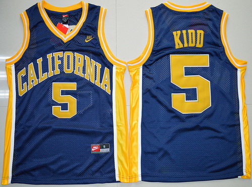 Men's California Golden Bears #5 Jason Kidd Navy Blue College Basketball Nike Swingman Jersey