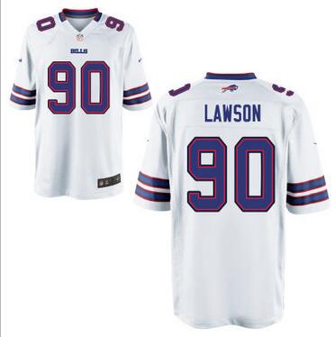 Men's Buffalo Bills #90 Shaq Lawson Nike White Elite 2016 Draft Pick Jersey