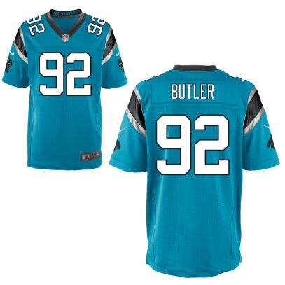 Men's Carolina Panthers #92 Vernon Butler Nike Light Blue Elite 2016 Draft Pick Jersey