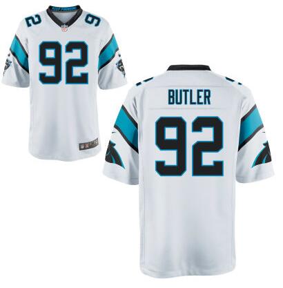 Men's Carolina Panthers #92 Vernon Butler Nike White Road NFL Nike Elite Jersey