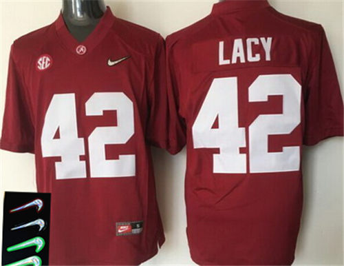 Youth Alabama Crimson Tide #42 Eddie Lacy Red 2016 Playoff Diamond Quest College Football Nike Limited Jersey