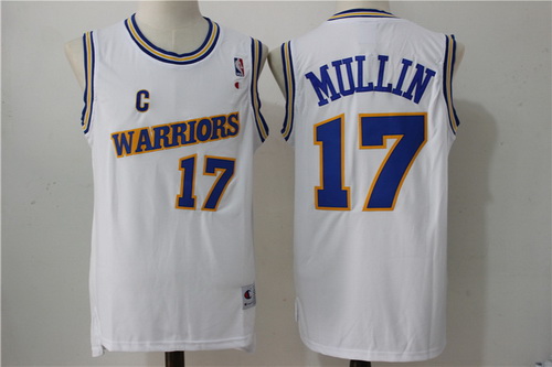 Men's Golden State Warriors #17 Chris Mullin 1988-89 White Hardwood Classics Soul Swingman Throwback Jersey