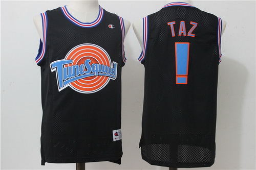 Men's The Movie Space Jam #! Taz Black Soul Swingman Basketball Jersey