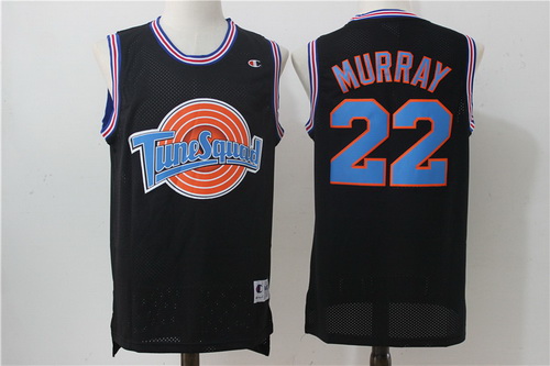 Men's The Movie Space Jam #22 Bill Murray Black Soul Swingman Basketball Jersey