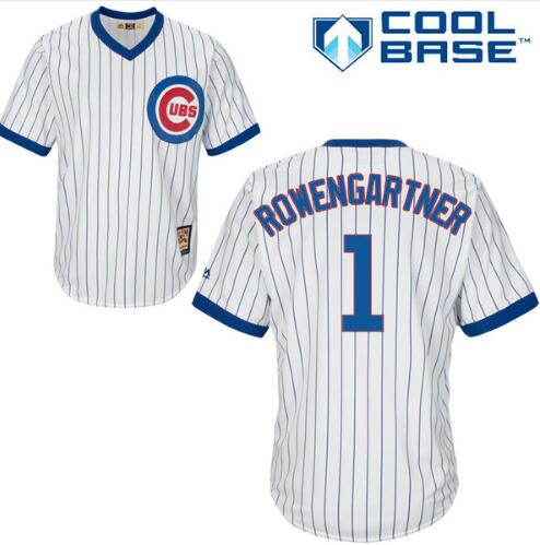 Men's 1968-69 Rookie of the Year #1 Henry Rowengartner Chicago Cubs White Pullover Stitched Baseball Jersey 