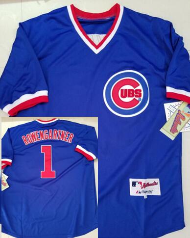 Men's 1968-69 Rookie of the Year #1 Henry Rowengartner Chicago Cubs Blue Pullover Baseball Jersey