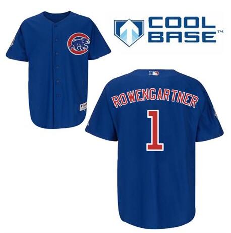 Men's 1968-69 Rookie of the Year #1 Henry Rowengartner Chicago Cubs Blue Baseball Jersey
