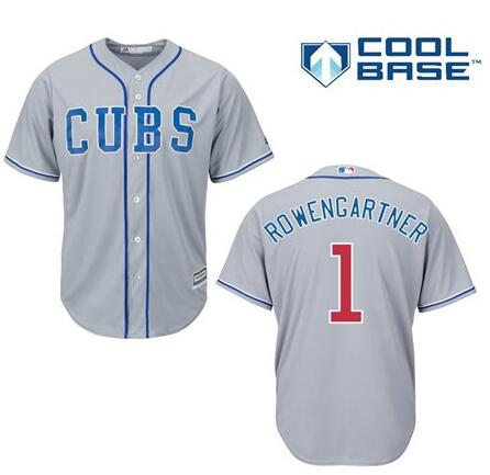 Men's 1968-69 Rookie of the Year #1 Henry Rowengartner Gray Cubs Baseball Jersey