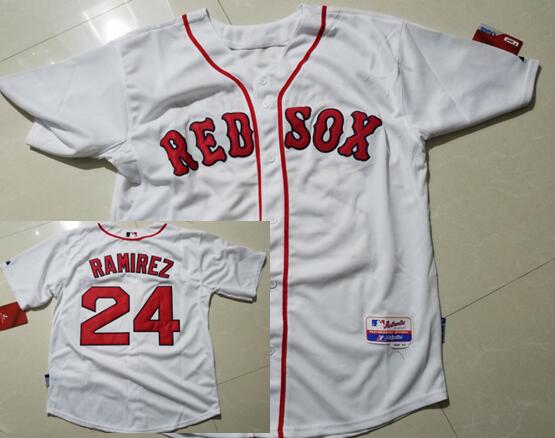 Men's Boston Red Sox Retired Player #24 Manny Ramirez Cool Base Baseball Jersey