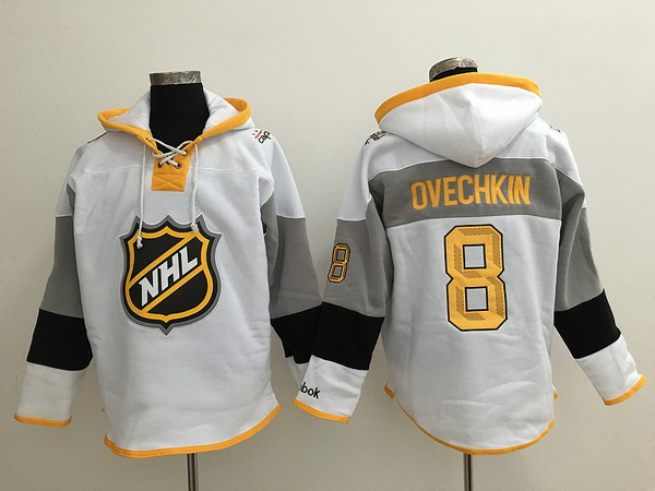 Men's Washington Capitals #8 Alex Ovechkin 2016 All-Star White Hockey Hoodie