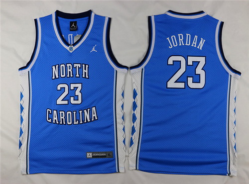 Youth North Carolina Tar Heels #23 Michael Jordan Light Blue Soul Swingman College Basketball Jersey