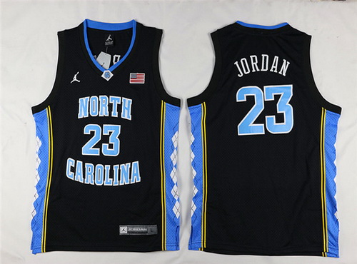 Youth North Carolina Tar Heels #23 Michael Jordan Black Soul Swingman College Basketball Jersey