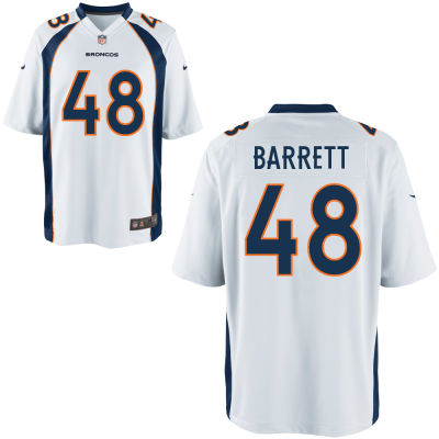 Men's Denver Broncos #48 Shaquil Barrett White Road NFL Nike Elite Jersey