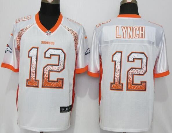 Men's Denver Broncos #12 Paxton Lynch White Drift Fashion NFL Nike Elite Jersey