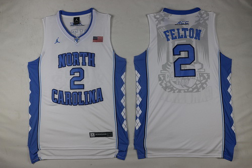 Men's North Carolina Tar Heels #2 Jalek Felton White Soul Swingman Basketball Jersey