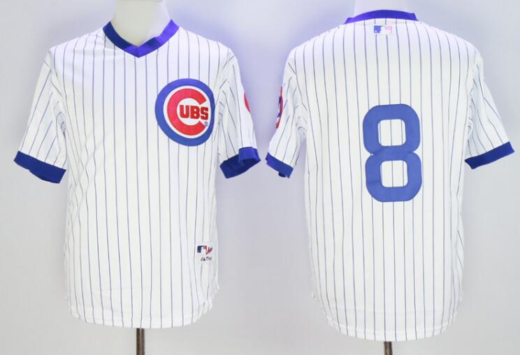 Men's Chicago Cubs Retired Player #8 ANDRE DAWSON White Pullover No Name 1988 Majestic Baseball Jersey