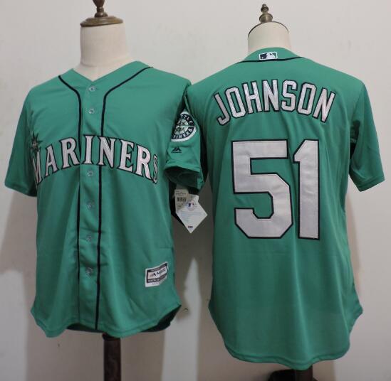 Men's Seattle Mariners #51 Randy Johnson Green Cooperstown Collection Cool Base Jersey
