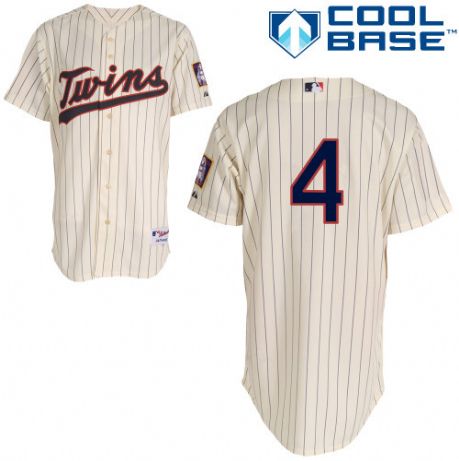 Men's Minnesota Twins Retired Player #4 Paul Molitor Cream Cool Base Baseball Jersey