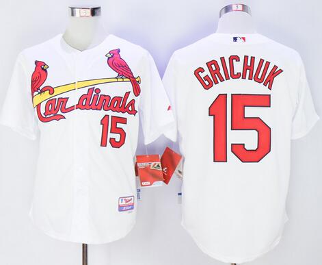 Men's St. Louis Cardinals Retired Player #15 Randal Grichuk White Stitched Baseball Jersey