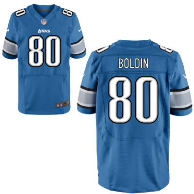 Men's Detroit Lions #80 Anquan Boldin Light Blue Team Color Nike Elite Jersey