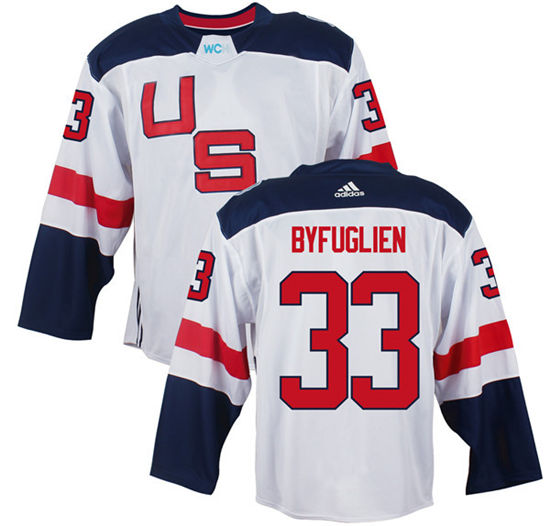 Men's US Hockey #33 Dustin Byfuglien White adidas 2016 World Cup of Hockey  Game Jersey