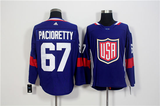 Men's US Hockey #67 Max Pacioretty Navy Blue adidas 2016 World Cup of Hockey Game Jersey