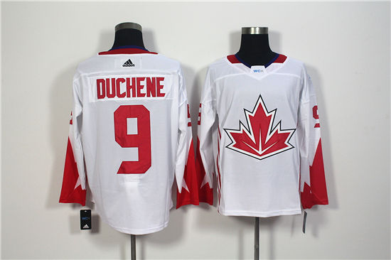 Men's Team Canada #9 Matt Duchene White 2016 World Cup Of Hockey Stitched Adidas WCH Game Jersey