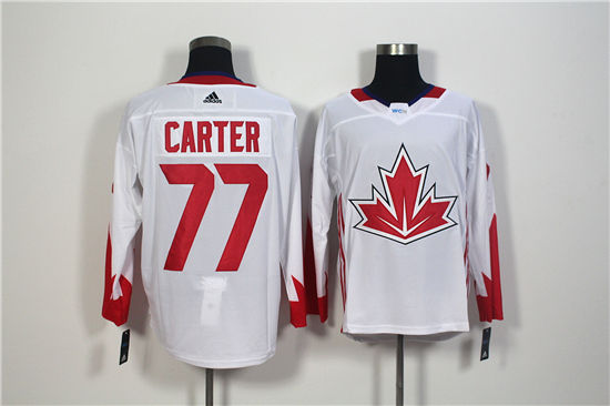Men's Team Canada #77 Jeff Carter White 2016 World Cup Of Hockey Stitched Adidas WCH Game Jersey
