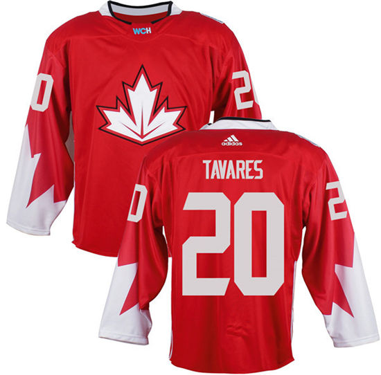 Men's Canada Hockey #20 John Tavares Red adidas 2016 World Cup of Hockey  Premier Game Jersey