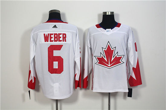 Men's Canada Hockey #6 Shea Weber White adidas 2016 World Cup of Hockey  Premier Game Jersey