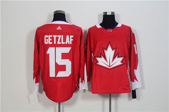 Men's Canada Hockey #15 Ryan Getzlaf Red adidas 2016 World Cup of Hockey  Premier Game Jersey
