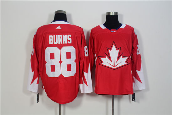Men's Canada Hockey #88 Brent Burns Red adidas 2016 World Cup of Hockey  Premier Game Jersey