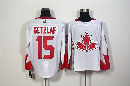 Men's Team Canada #15 Ryan Getzlaf White 2016 World Cup Of Hockey Stitched Adidas WCH Game Jersey