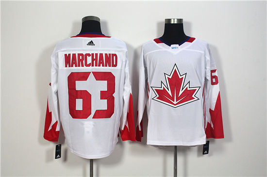 Men's Canada Hockey #63 Brad Marchand White adidas 2016 World Cup of Hockey  Premier Game Jersey