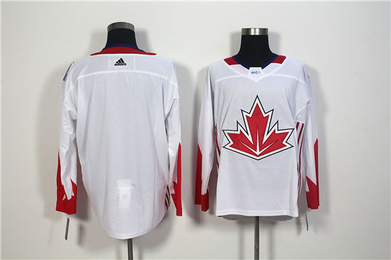 Men's Canada Hockey Blank White adidas 2016 World Cup of Hockey  Premier Game Jersey
