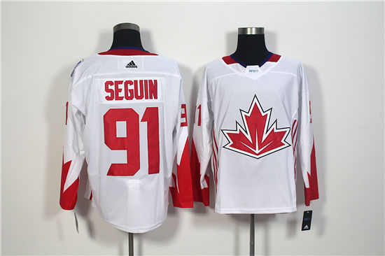 Men's Team Canada #91 Tyler Seguin White 2016 World Cup Of Hockey Stitched Adidas WCH Game Jersey