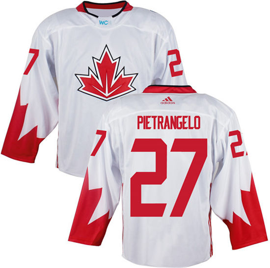 Men's Canada Hockey #27 Alex Pietrangelo White adidas 2016 World Cup of Hockey  Premier Game Jersey