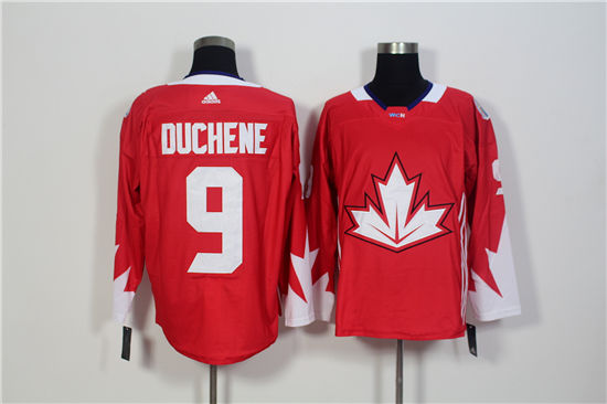 Men's Canada Hockey #9 Matt Duchene Red adidas 2016 World Cup of Hockey  Premier Game Jersey