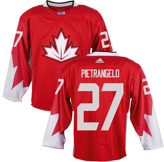 Men's Canada Hockey #27 Alex Pietrangelo Red adidas 2016 World Cup of Hockey  Premier Game Jersey
