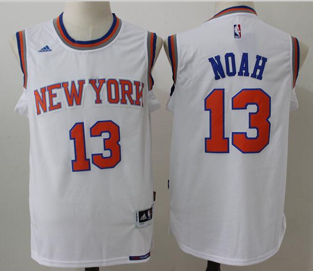 Men's New York Knicks #13 Joakim Noah White Revolution 30 Swingman Basketball Jersey