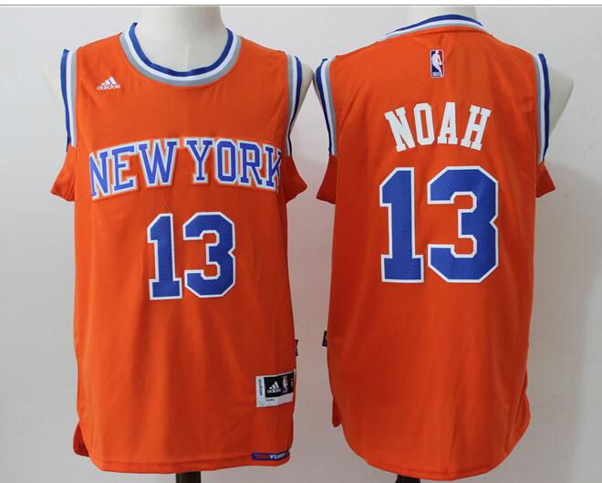Men's New York Knicks #13 Joakim Noah Orange Revolution 30 Swingman Basketball Jersey