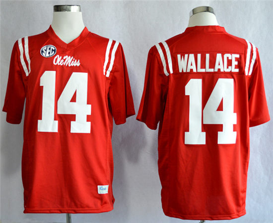 Men's Ole Miss Rebels #14 Bo Wallace Red College Football Nike Jersey