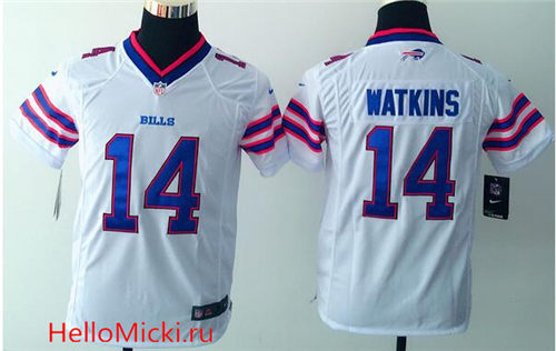 Youth Buffalo Bills #14 Sammy Watkins White Road NFL Nike Game Jersey