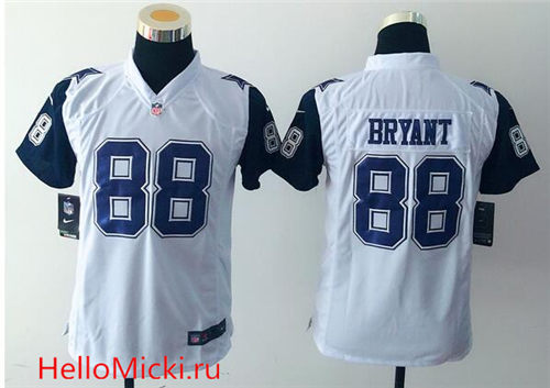 Youth Dallas Cowboys #88 Dez Bryant Nike White Color Rush 2015 NFL Game Jersey