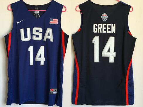 2016 Olympics Team USA Men's #14 Draymond Green Navy Blue Revolution 30 Swingman Basketball Jersey