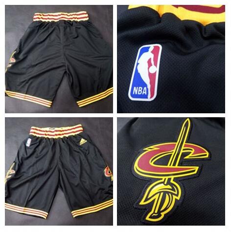 Men's Cleveland Cavaliers 2016 New Black Shorts