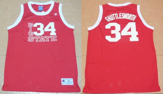 Men's The Movie He Got Game Lincoln #34 Ray Allen Jesus Shuttlesworth Red Swingman Basketball Jersey