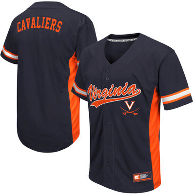 Men's NCAA Virginia Cavaliers Colosseum Navy Batter Up Baseball Jersey