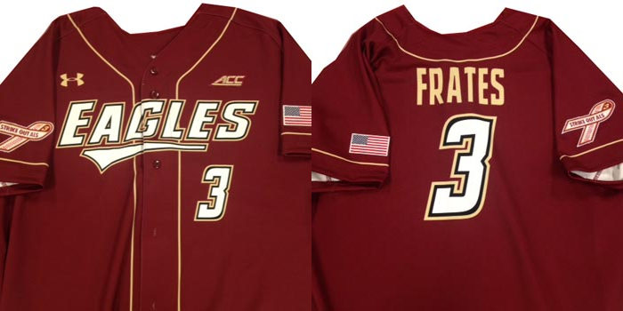 Men's NCAA Boston College #3 Pete Frates Replica 2007 Baseball Jersey