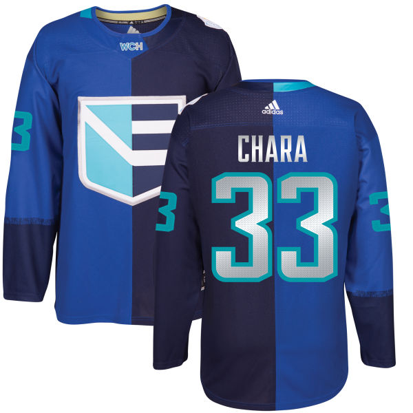 Men's Europe Hockey #33 Zdeno CHARA adidas Royal World Cup of Hockey 2016 Premier Player Jersey